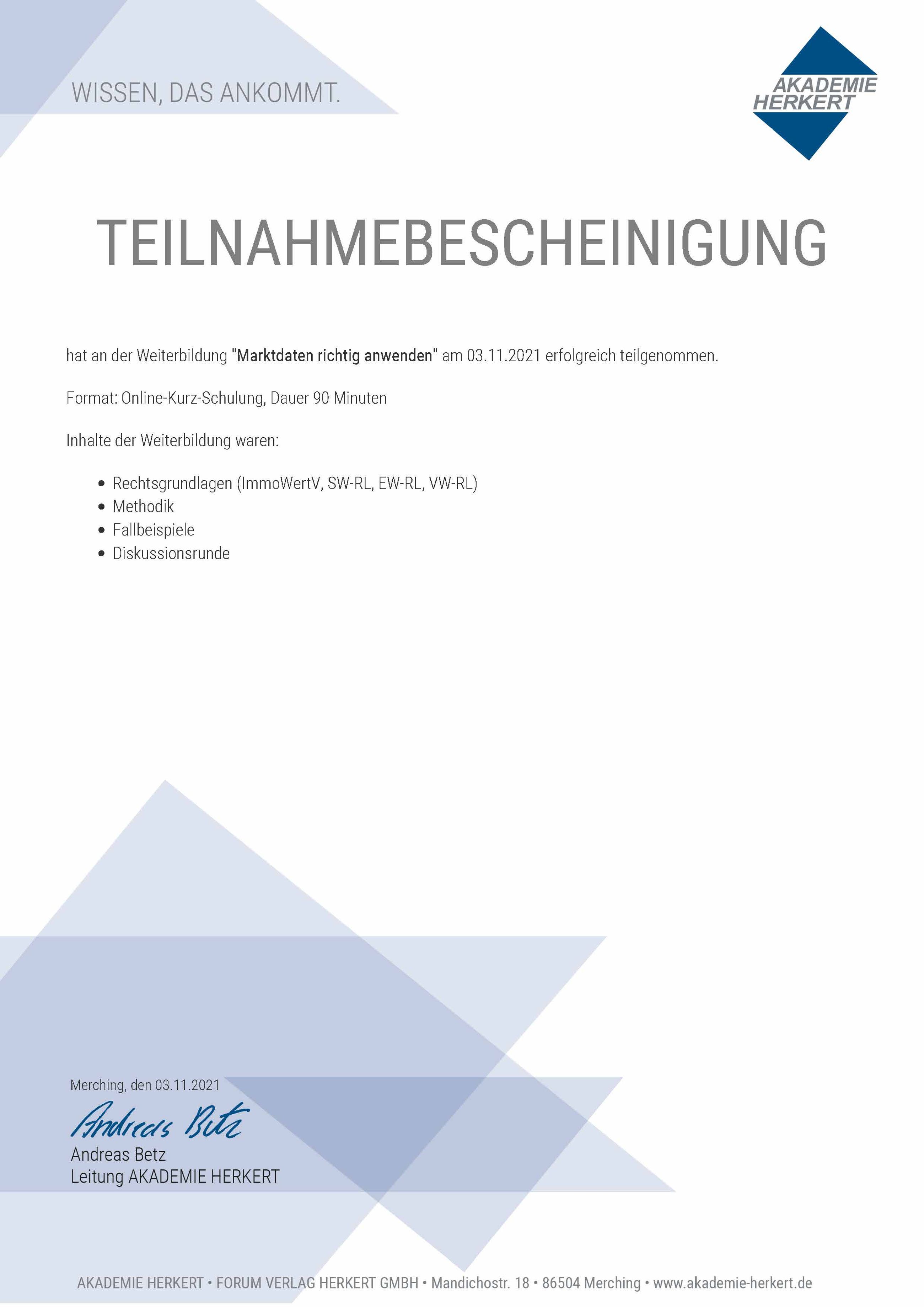 Marktdaten richtig anwenden